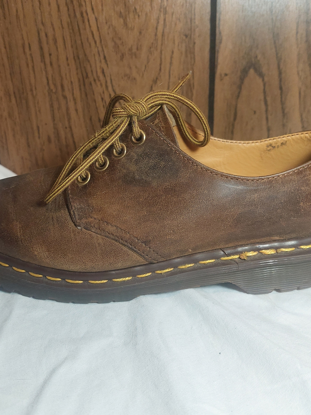 Dr. Martens Men's Brown Leather Derby Shoes Chunky Grunge  Mens 7 Womens 8 UK 6 - Picture 6 of 11